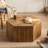 Retro Walnut Solid Wood Hexagon Coffee Table