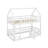 Twin Over Twin House Bunk Bed With Fence-779908319