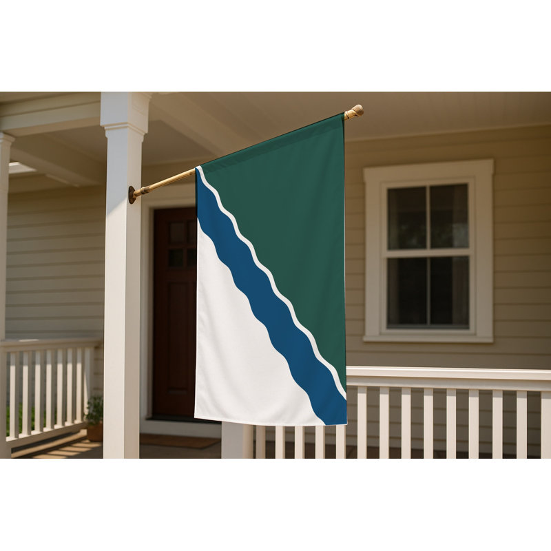 Drapeau de la ville de Novossibirsk - drapeau extérieur