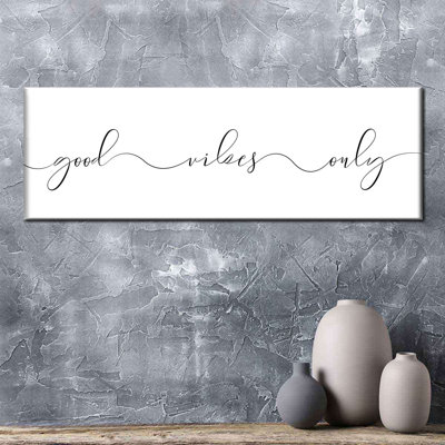 Good Vibes Only Calligraphy Canvas Print