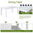 6-Person Rectangular Dining Set with Bench, Solid Wood MDF, White Table, Classic Gray Upholstered Seating