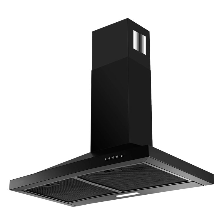 Tieasy 24" Stainless Steel 400 CFM Convertible Wall Range Hood with Mesh Filter