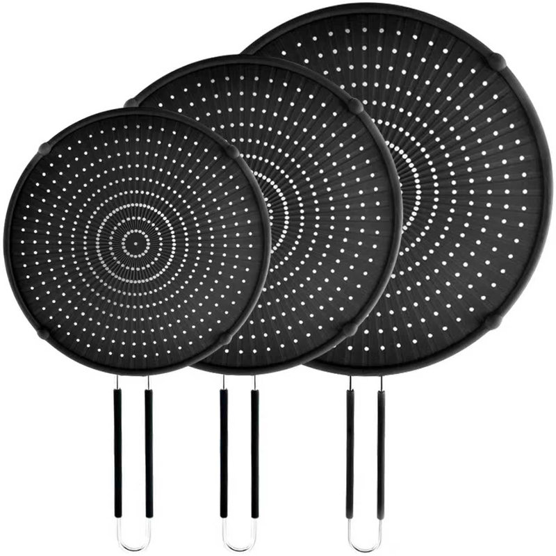 Splatter Screen for Frying Pan,Silicone Grease Splatter Guard, Heat-Resistant Splatter Guards