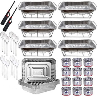 Bakery Takeout Containers 36 pk, Rustic Farmhouse Foil Pan Containers w/  Lids