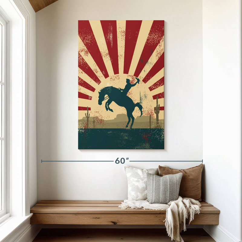Retro Cowboy, 48" H x 32" W