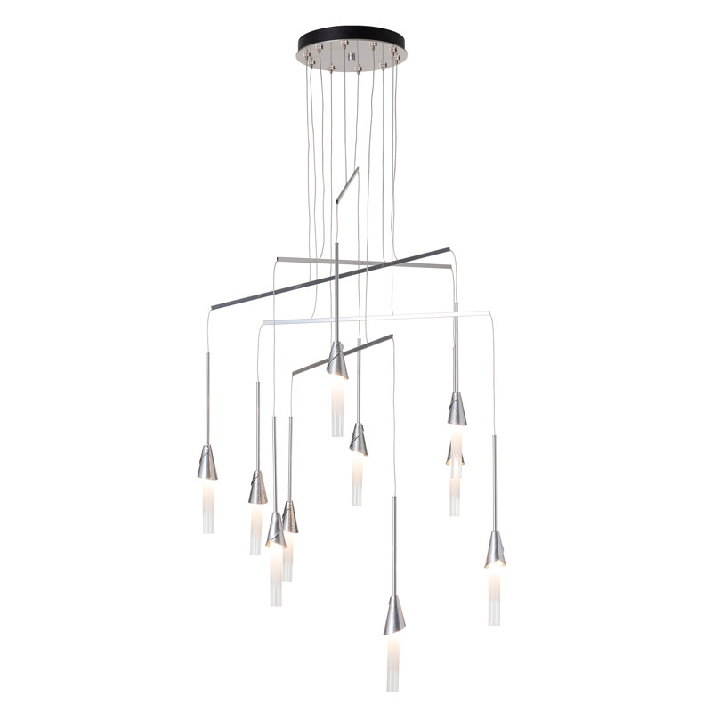 Lilium 10-Light Mobile Pendant, 70", Sterling