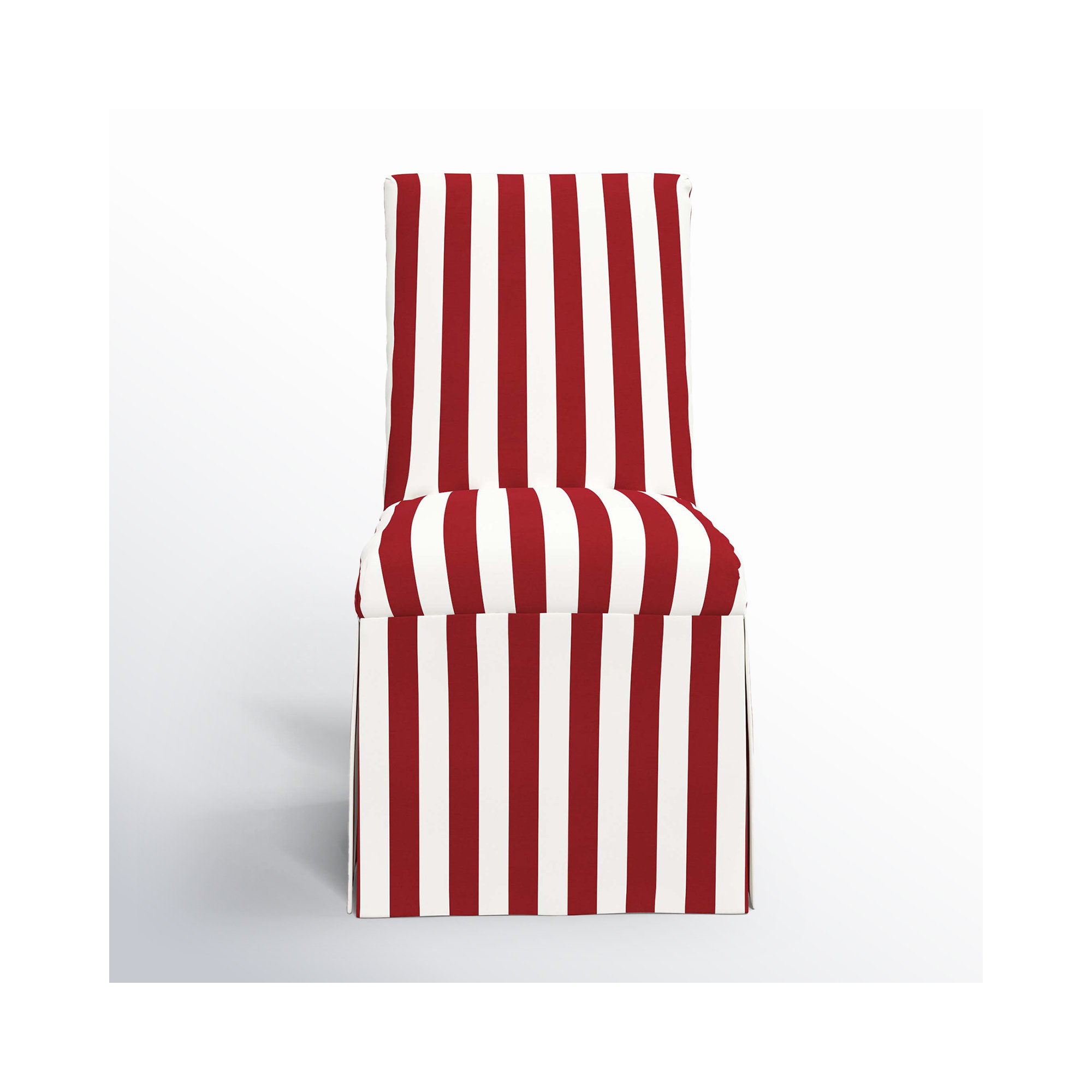 Ivanka Upholstered Parsons Chair, Canopy Stripe Red