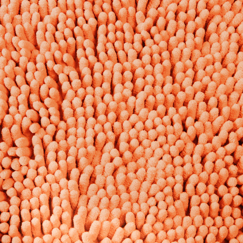 Tapis à poil long couleur pêche Ashling, Rectangle 2 pi 6 po x 4 pi