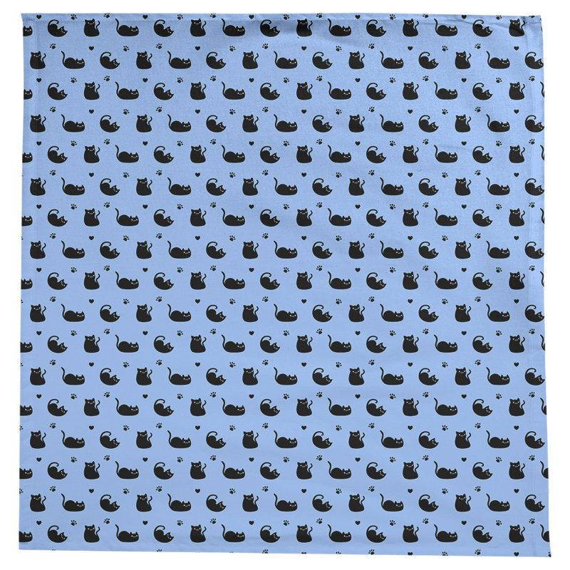 Nappe à motif chat Leffel, Bleu