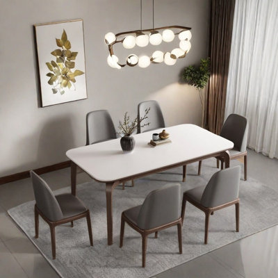 Durable Thick Slate Dining Table Sets.