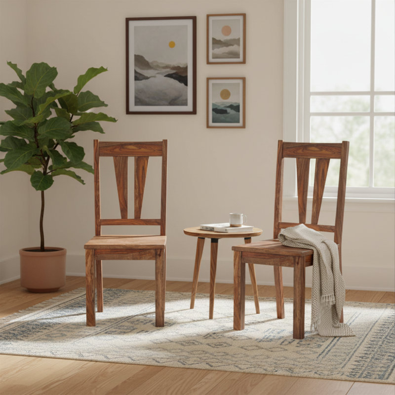Ringgold 18'' H Solid Wood Side Chair, Natural