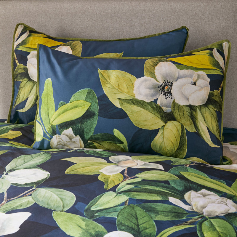 Alaya Cotton Floral Duvet Cover Set with Pillowcases, Double Duvet Cover + 2 Standard Pillowcases