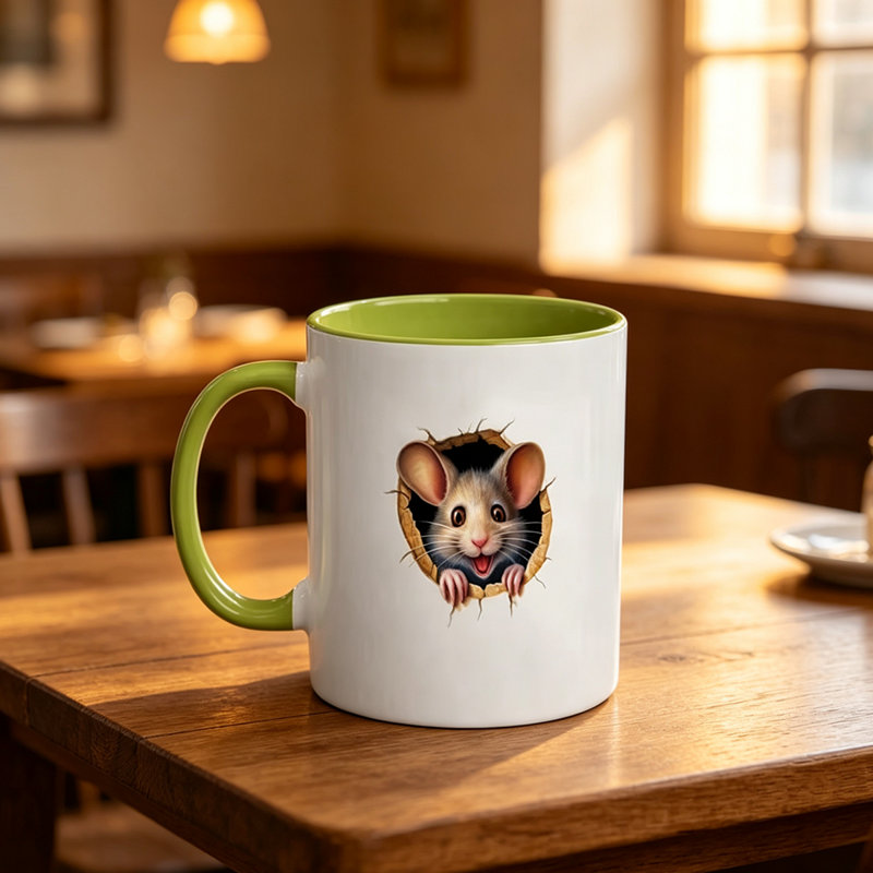 1pc Novelty Mouse Ears Mug Coffee Cup Juice Cup  Fun Gift.