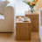 Bahiyyah 2 Piece Tree Stump End Table Multiple Styling Layout with Wood Tree Ring Pattern Set