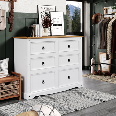 Costel Solid Wood 52.36'' W 6 - Drawer Dresser