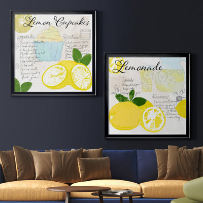 «Lemon Cupcakes», ensemble de 2 reproductions d'impressions