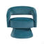 Fauteuil rembourré en velours avec base ronde-1987203450