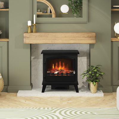 Flare 25 cm W Black Electric Stove