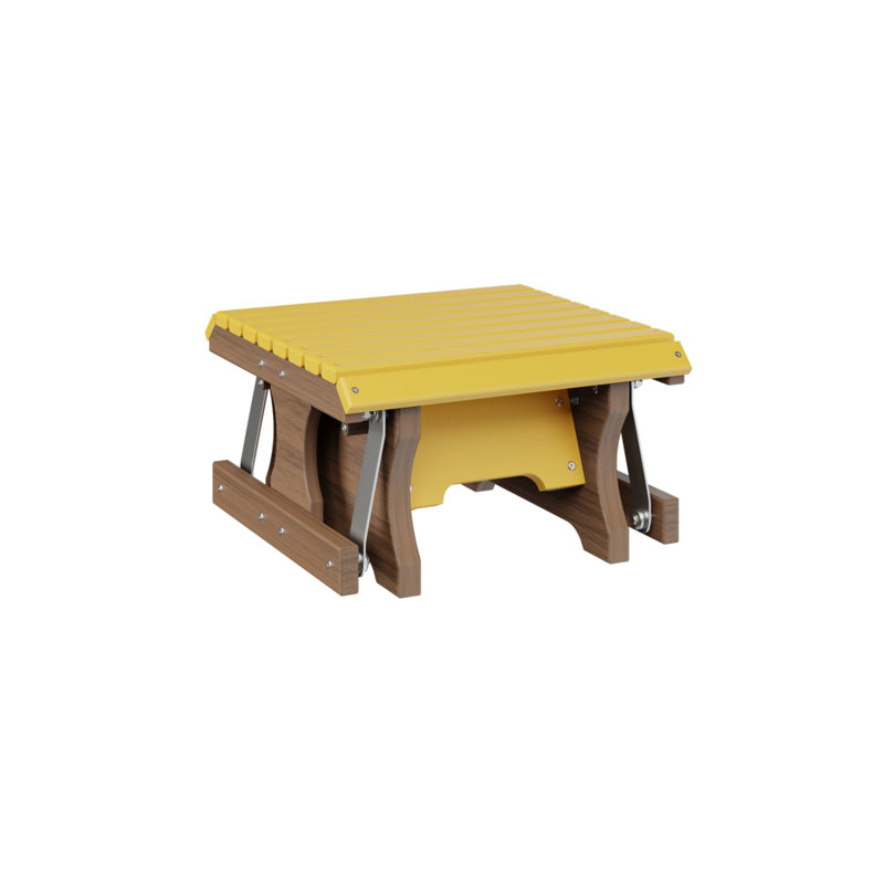 Repose-pieds berlinois berlinois de qualité supérieure, Sunburst Yellow Top/Antique Mahogany Base
