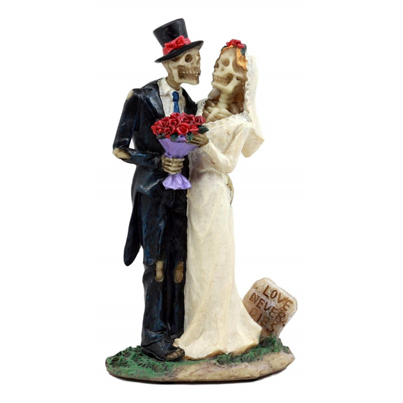 Figurine de bouquet de mariés à fleurs rose et le jour cadeau de l’dead