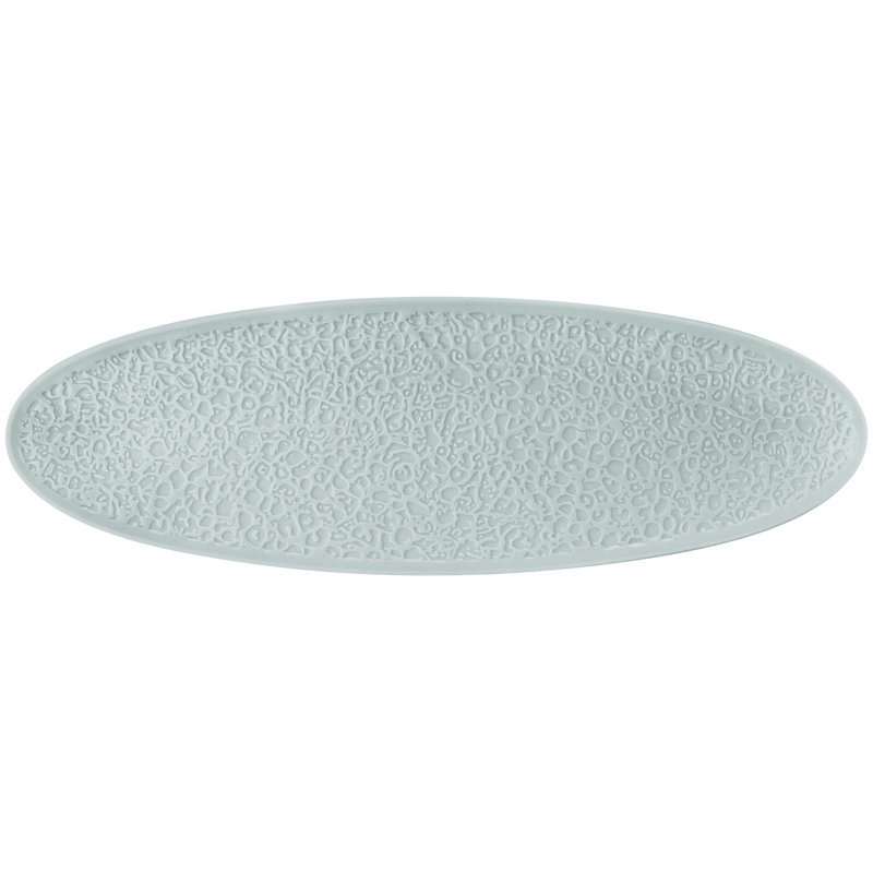 Coup plate 44 x 14cm full relief, Teal