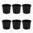 Homz 17 Gal Plastic Open Storage Round Utility Tub with Handles, Black (3 Pack)