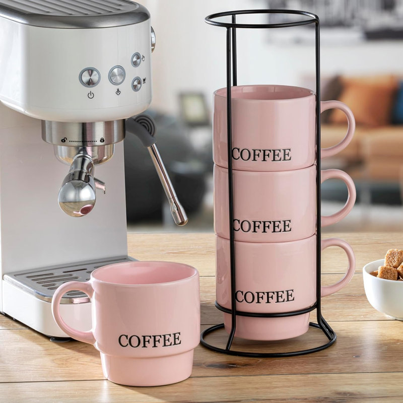 Grande tasse rose «Coffee»