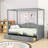Twin Size Canopy Daybed with 2 Drawers