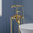 Topcraft Floor Mounted Bathtub Filler With Handheld Showerhead-122000643