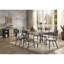 Chaise d'appoint grise et noire sable avec dossier en forme de X (ensemble de 2)
