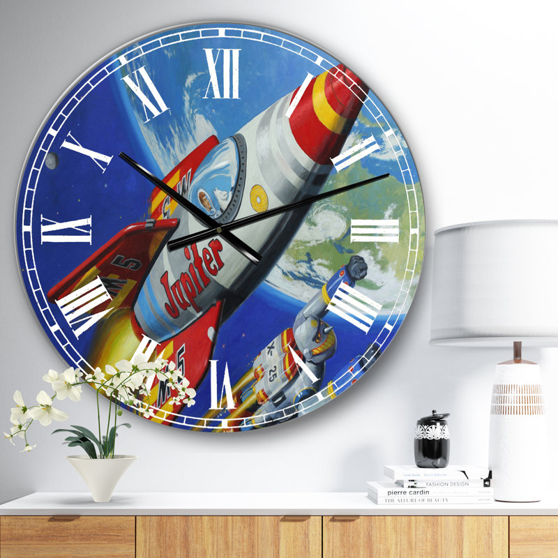 Grande horloge murale moderne Space Patrol 2, Petit