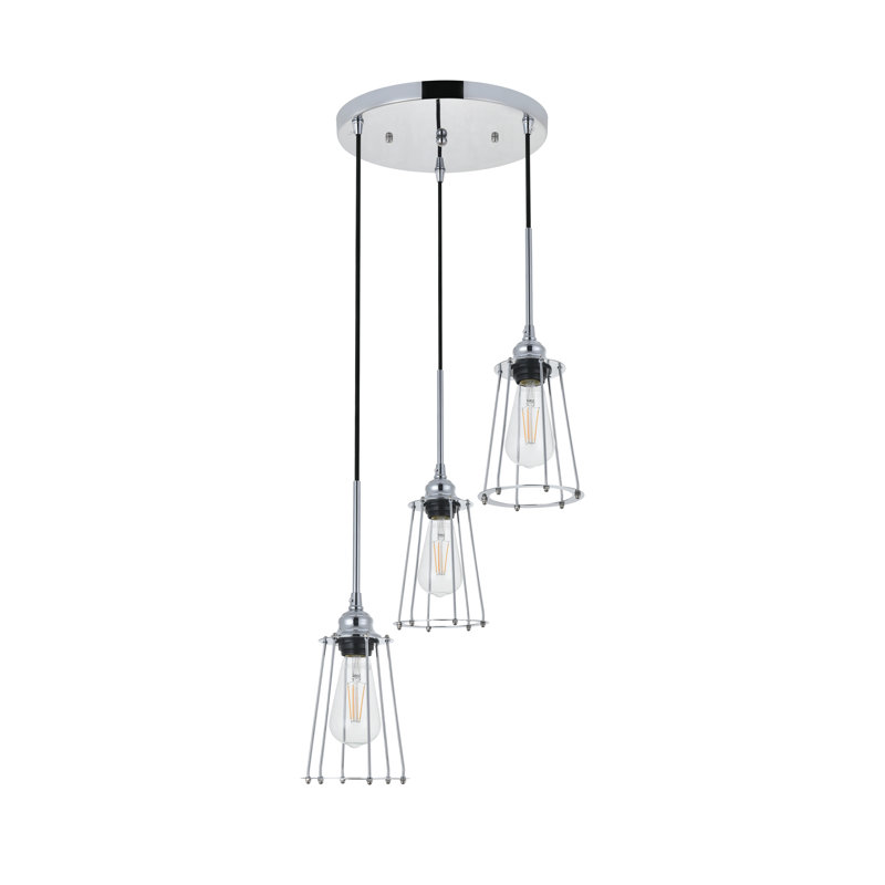 Marine Park 3 - Light Cluster Pendant, Chrome
