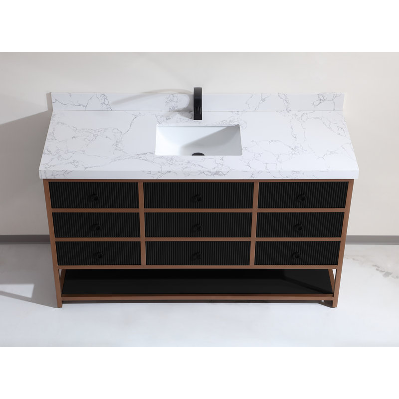 60" Freestanding Standard Bathroom Vanity with Top