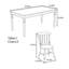 Ensemble de table durable en bois massif-111067148