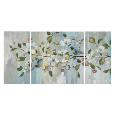 " Painterly Spring " 3 - Pieces