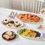 3 piece oval stoneware serving platter set,16in/14.7in/13.5in