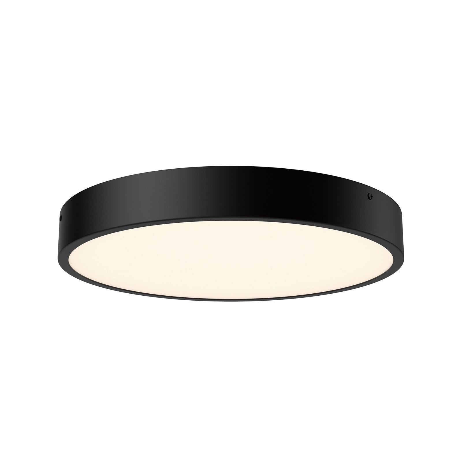 Orland Single Light Steel LED Flush Mount, Matte Black, 2" H x 15" W x 15" D