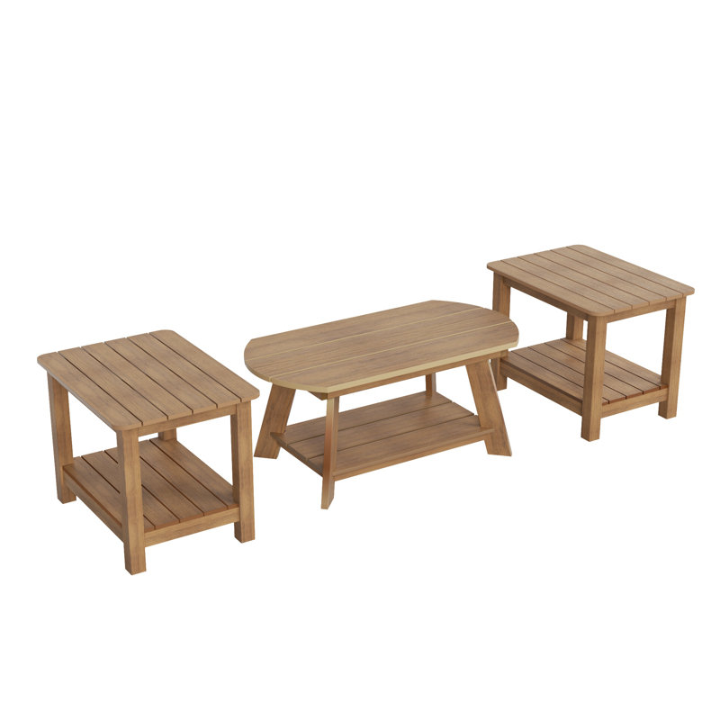 Arrlo Outdoor Side Table , in. W in. D, Teak