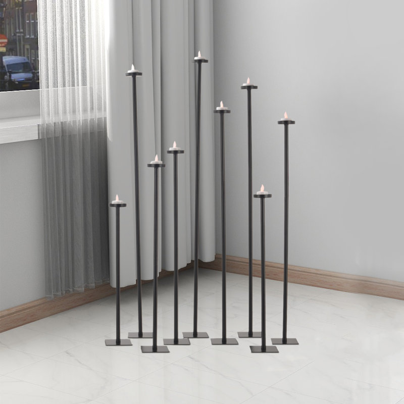 Ebern Designs 9pcs Free-Standing Floor Candle Holders Set & Reviews ...