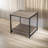 Rustic Rectangle Side Table with Storage, End Accent Tables, Living Room Furniture