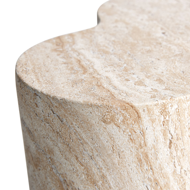 Table d'appoint Clover Travertine Stone