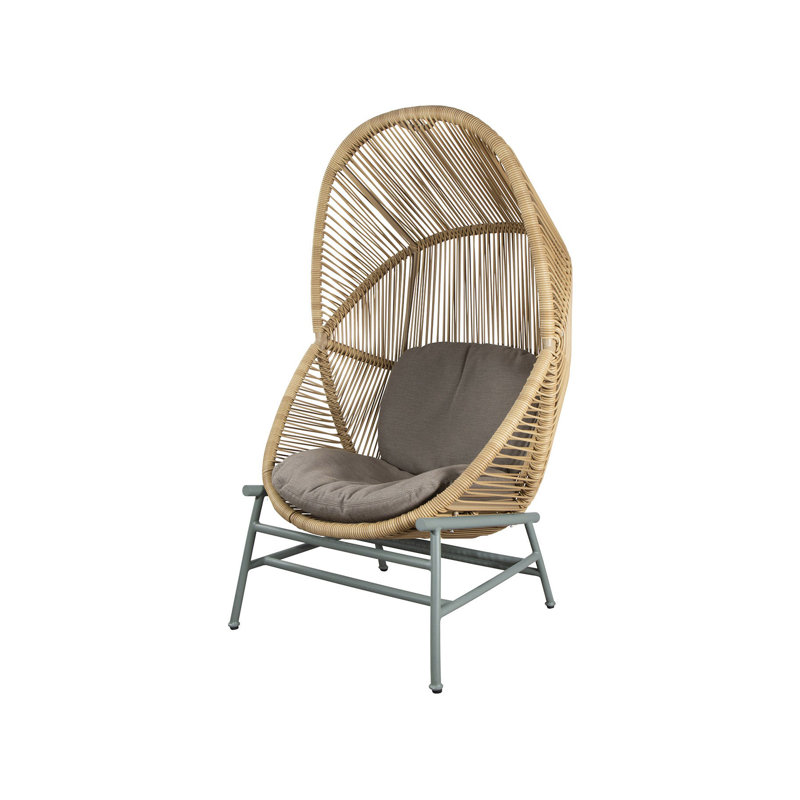 Hive Hanging Chair with Base and Cane-line AirTouch Seat/Back Cushion, Natural
