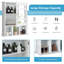 Porcelli 480mm W 600mm H Surface Framed Medicine Cabinet Mirror 4 Adjustable