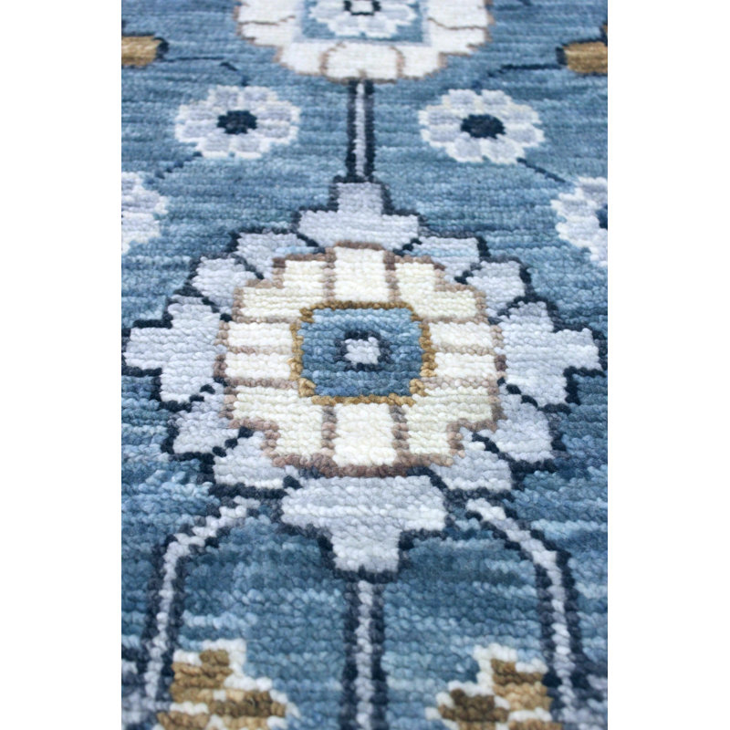 One-of-a-Kind Rectangle 10' X 14' Area Rug Blue