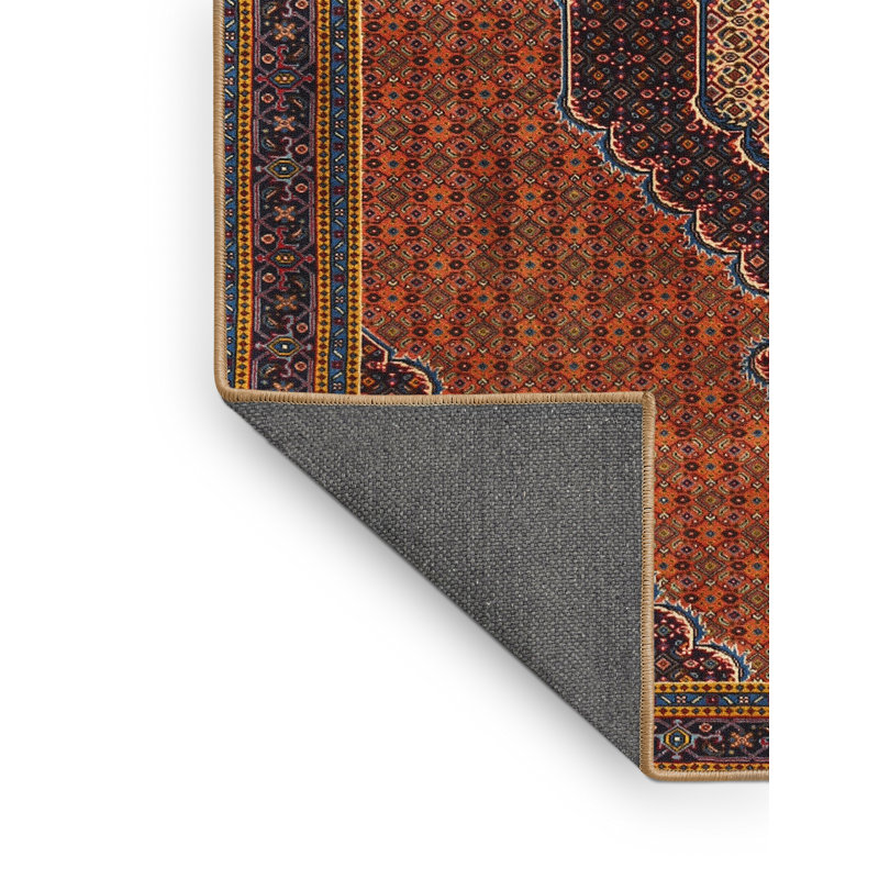 Tapis oriental brun / orange / vert, Rectangle 5 pi x 8 pi