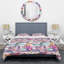 Multicolore bouquet de fleurs - ensemble de housse de couette floral - microfibre de polyester-969239477