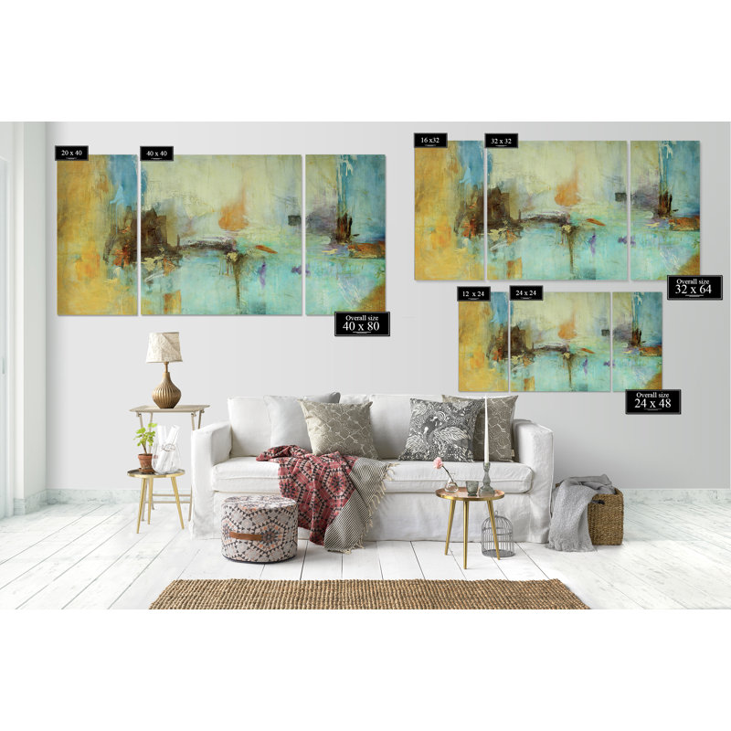 " Edición Sabiduría Abstrata " Painting Print, 24" H x 48" W x 1.5" D