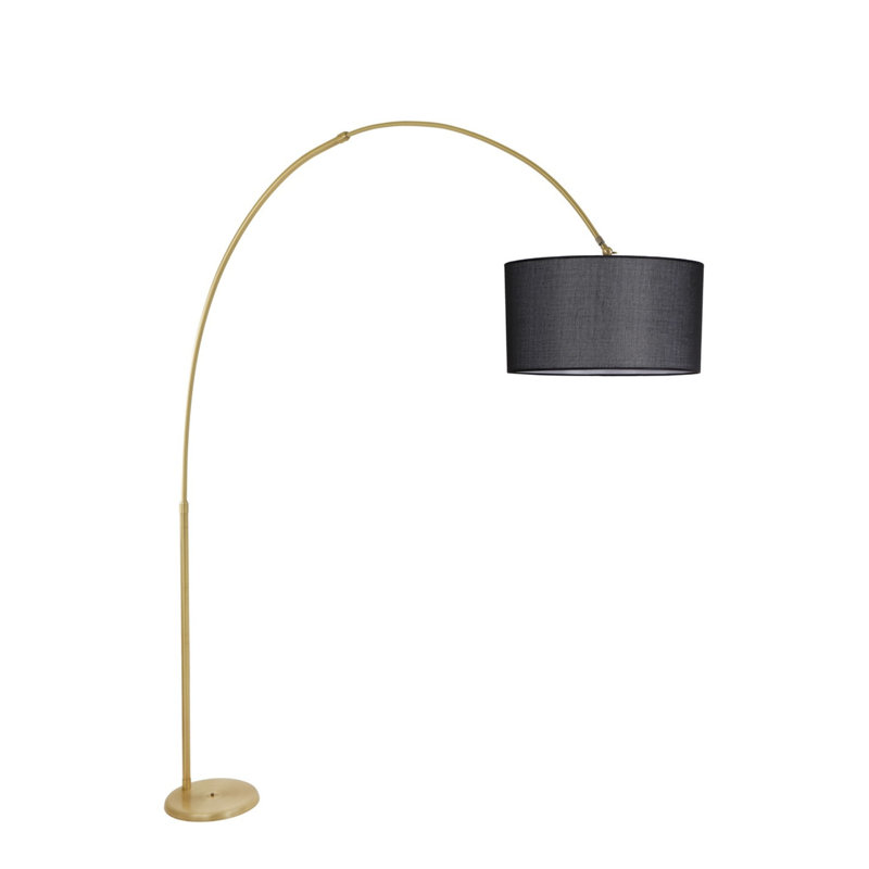 Ziggy 220cm Arched Floor Lamp, Black, Gold