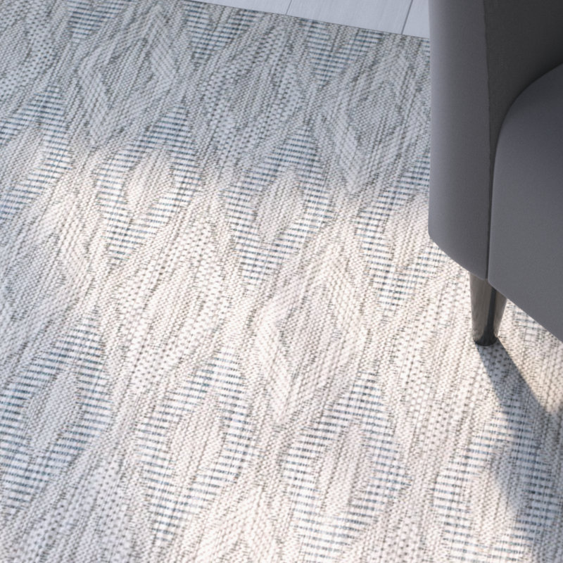 Colon Grey Indoor/Outdoor Indoor/Outdoor Rug, Rectangle 79 x 152 cm