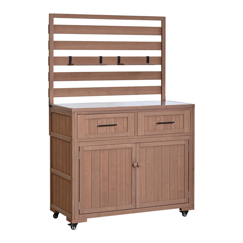Chariot de cuisine pour îlot de cuisine 64,9 "H, Brun